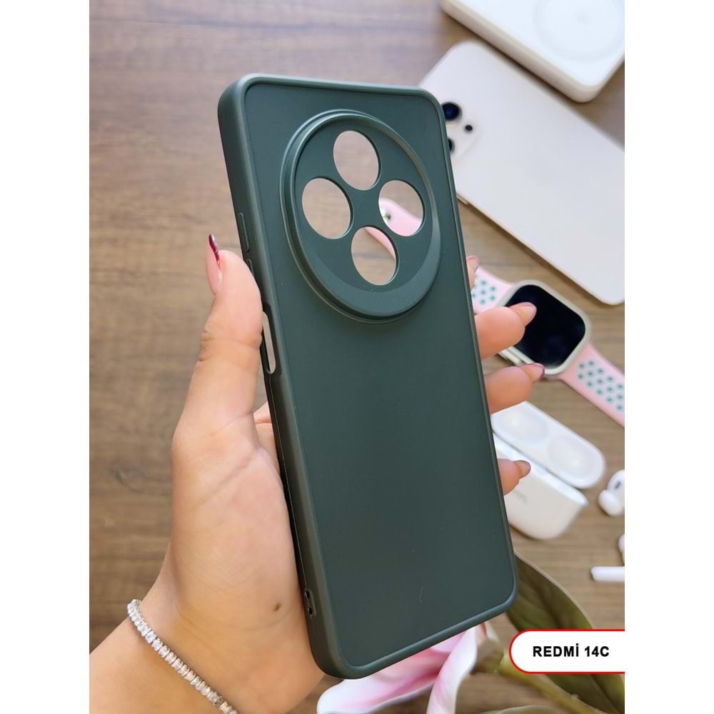 XİAOMİ REDMİ 14C RENK ATMAYAN KEEP SİLİKON KILIF - HAKI