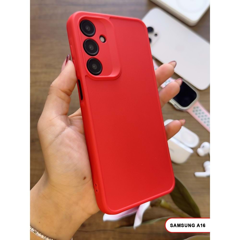 SAMSUNG A16 RENK ATMAYAN KEEP SİLİKON KILIF - KIRMIZI