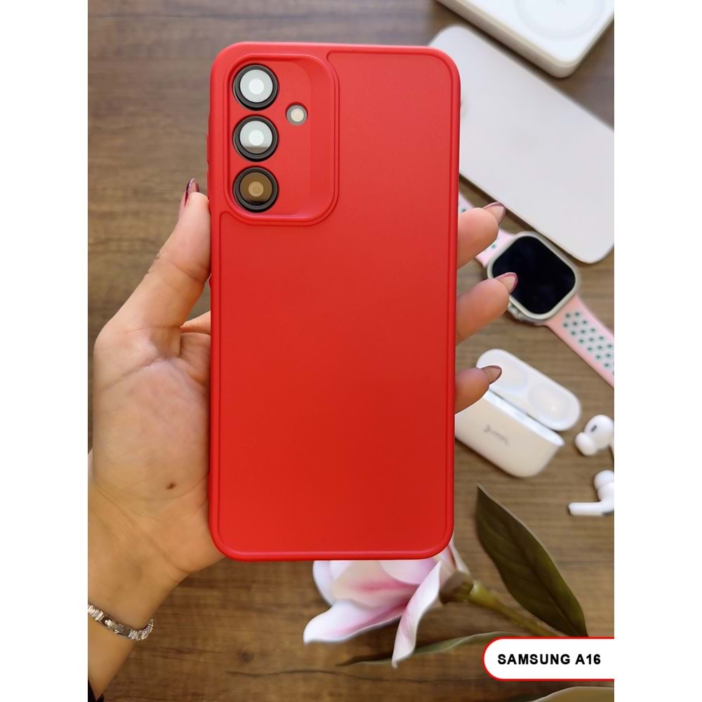 SAMSUNG A16 RENK ATMAYAN KEEP SİLİKON KILIF - KIRMIZI