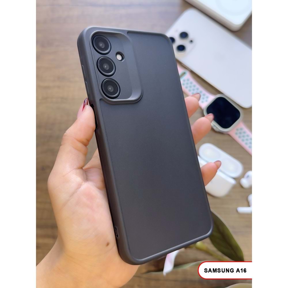 SAMSUNG A16 RENK ATMAYAN KEEP SİLİKON KILIF - SIYAH