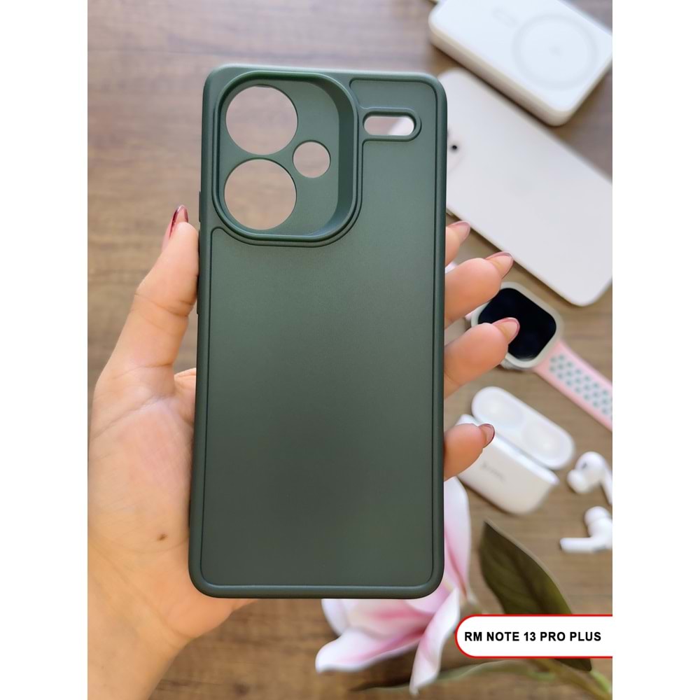 XİAOMİ REDMİ NOTE 13 PRO PLUS RENK ATMAYAN KEEP SİLİKON KILIF - HAKI