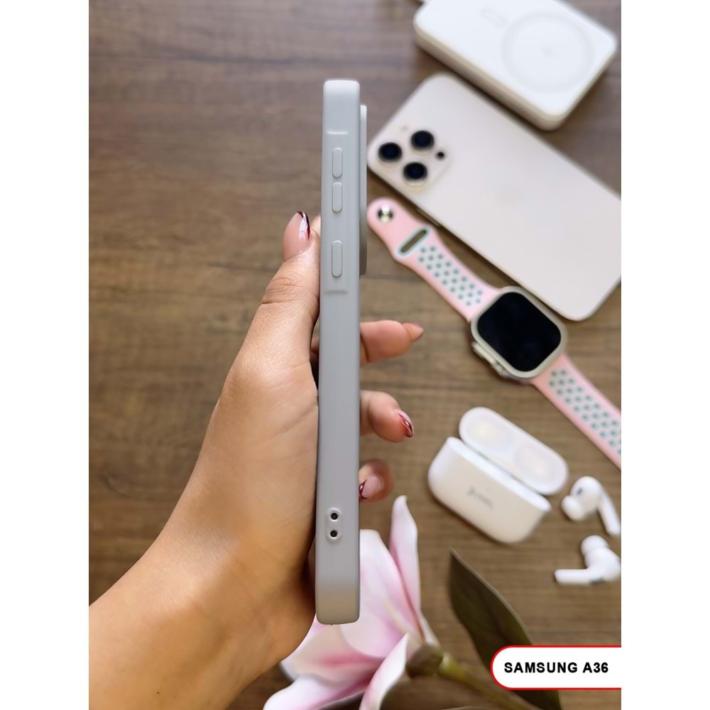 SAMSUNG A36 RENK ATMAYAN KEEP SİLİKON KILIF - GRI