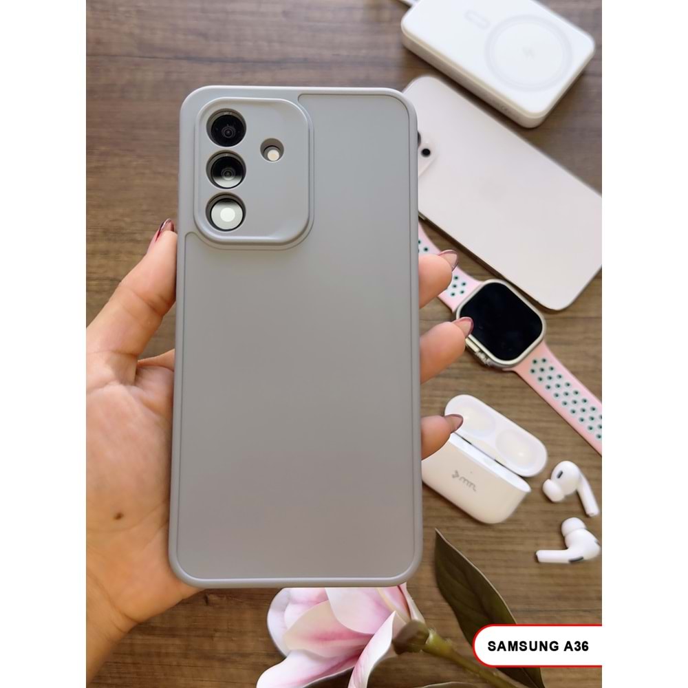 SAMSUNG A36 RENK ATMAYAN KEEP SİLİKON KILIF - GRI