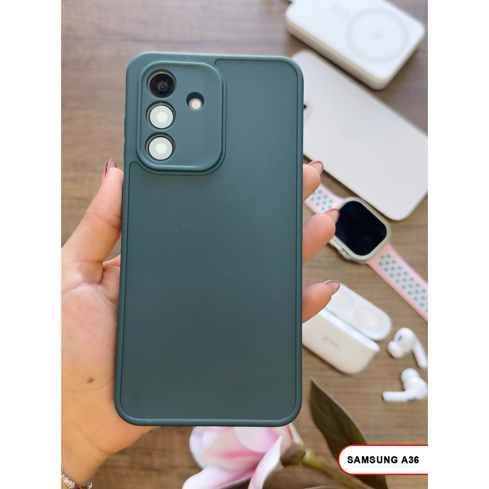 SAMSUNG A36 RENK ATMAYAN KEEP SİLİKON KILIF - HAKI