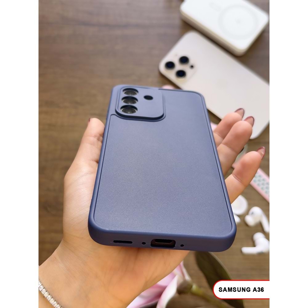 SAMSUNG A36 RENK ATMAYAN KEEP SİLİKON KILIF - LACIVERT