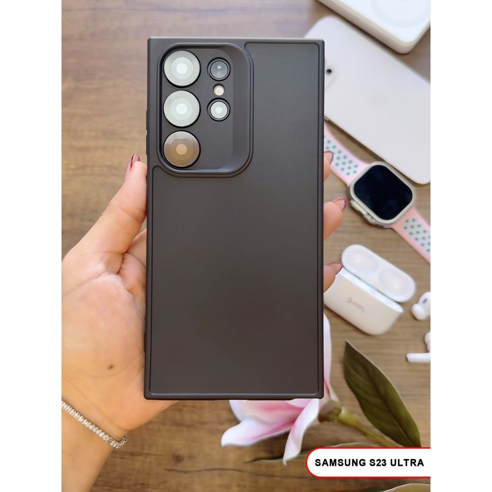 SAMSUNG S23 ULTRA RENK ATMAYAN KEEP SİLİKON KILIF - SIYAH