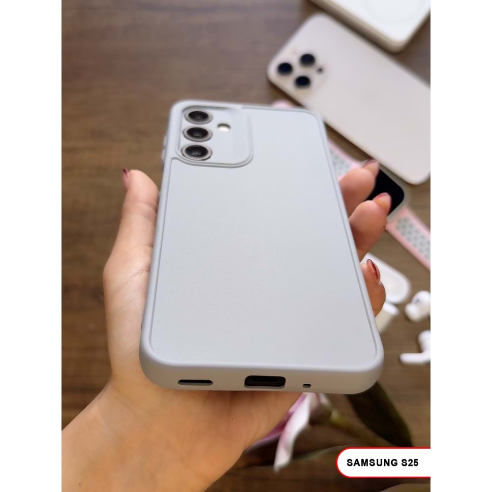 SAMSUNG S25 RENK ATMAYAN KEEP SİLİKON KILIF - GRI
