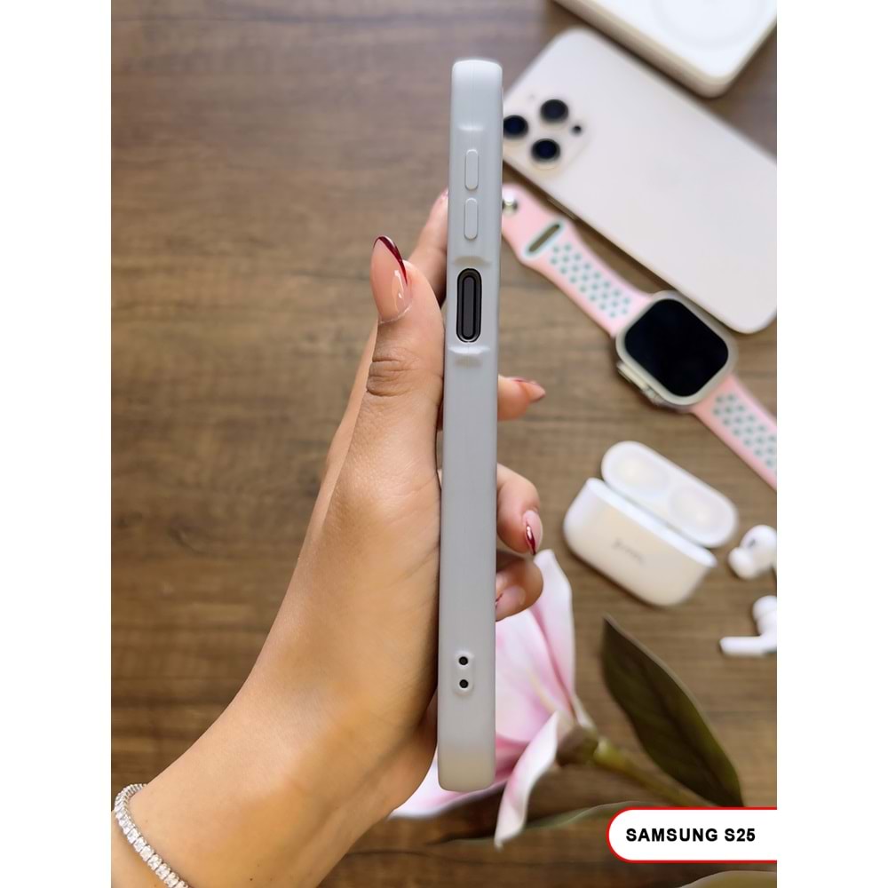 SAMSUNG S25 RENK ATMAYAN KEEP SİLİKON KILIF - GRI
