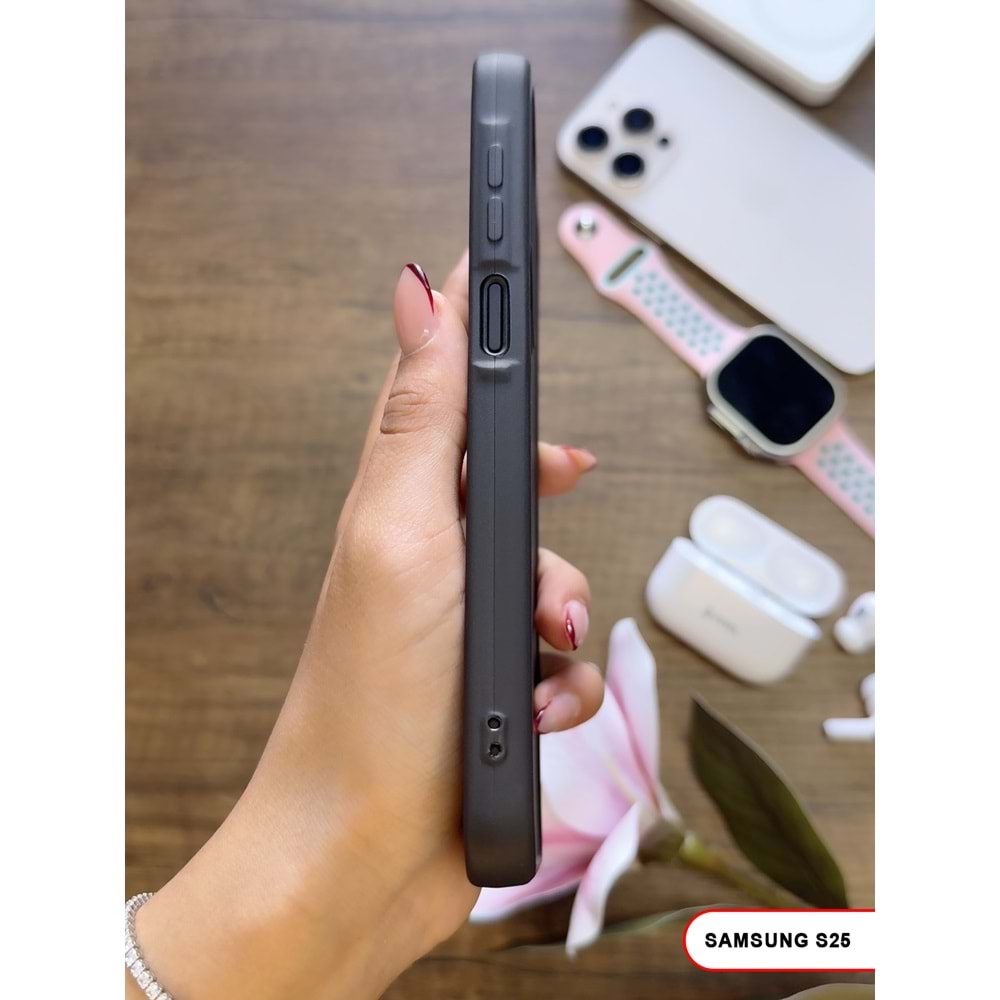 SAMSUNG S25 RENK ATMAYAN KEEP SİLİKON KILIF - SIYAH