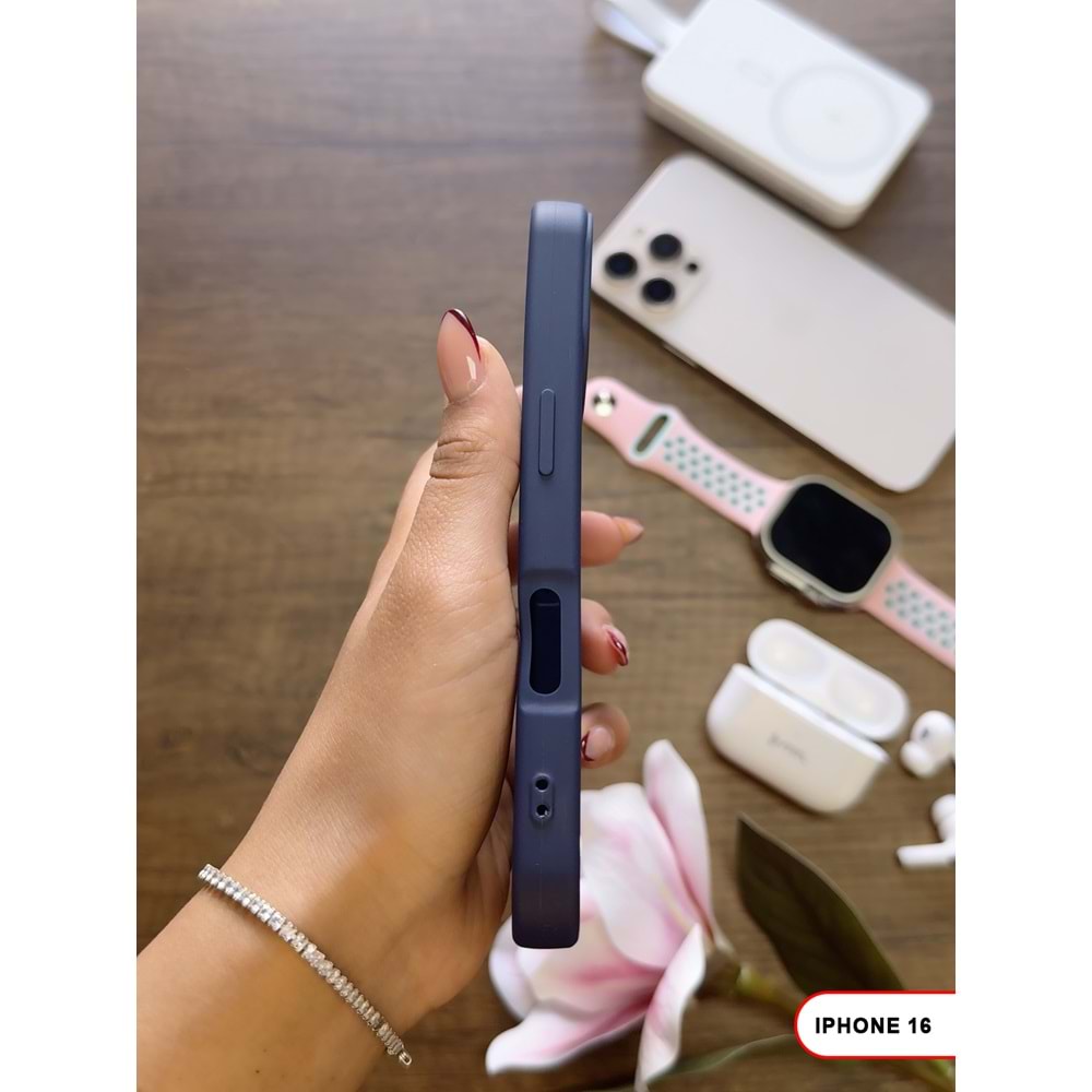 IPHONE 16 RENK ATMAYAN KEEP SİLİKON KILIF - LACIVERT