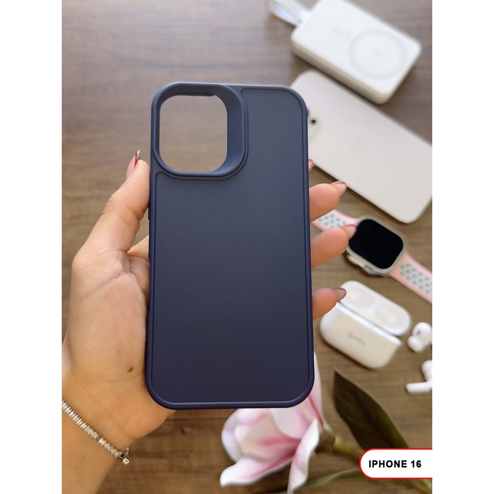 IPHONE 16 RENK ATMAYAN KEEP SİLİKON KILIF - LACIVERT