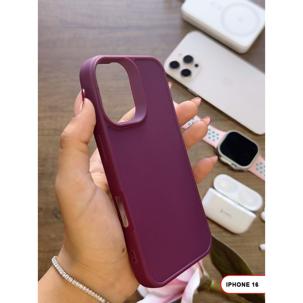 IPHONE 16 RENK ATMAYAN KEEP SİLİKON KILIF - MOR