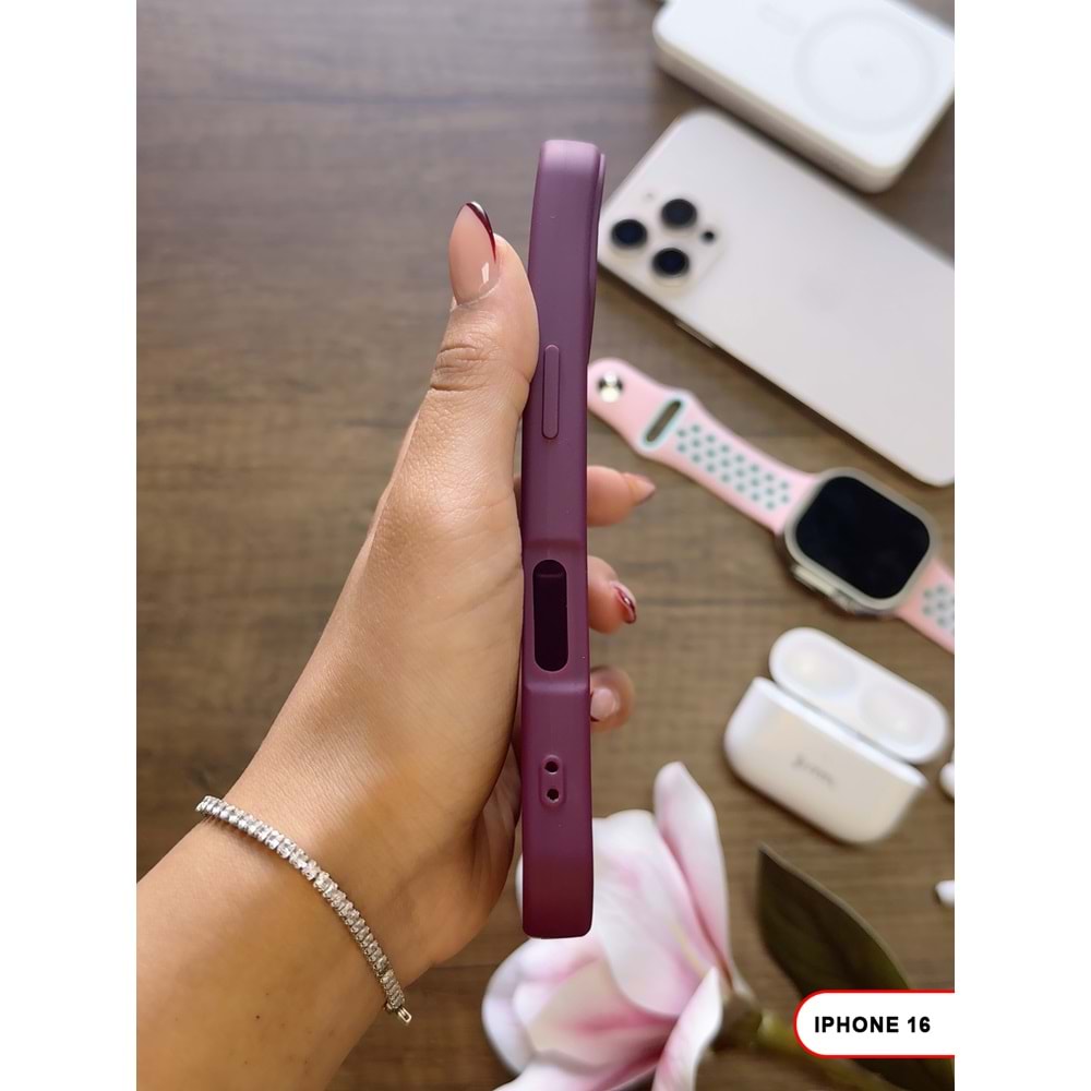 IPHONE 16 RENK ATMAYAN KEEP SİLİKON KILIF - MOR