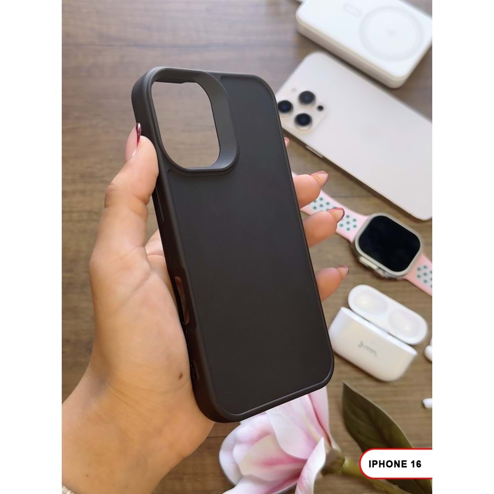 IPHONE 16 RENK ATMAYAN KEEP SİLİKON KILIF - SIYAH