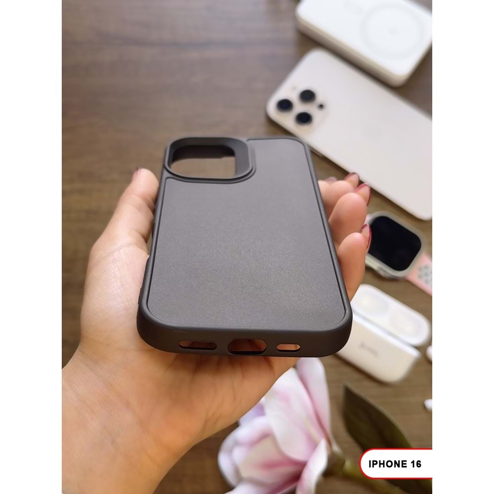 IPHONE 16 RENK ATMAYAN KEEP SİLİKON KILIF - SIYAH