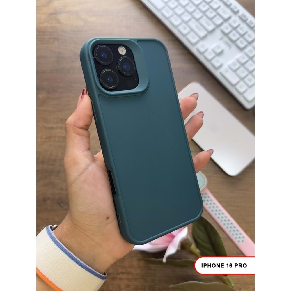 IPHONE 16 PRO RENK ATMAYAN KEEP SİLİKON KILIF - HAKI