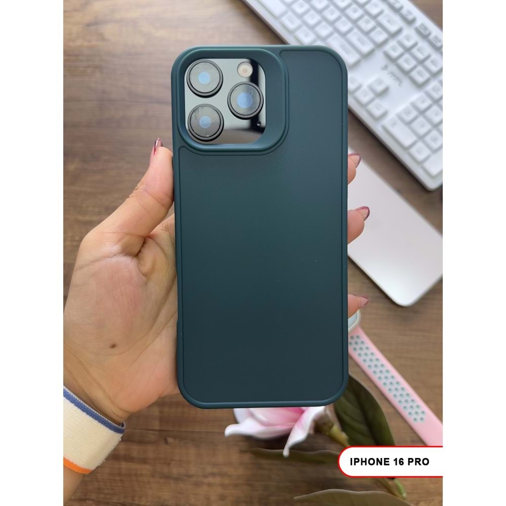 IPHONE 16 PRO RENK ATMAYAN KEEP SİLİKON KILIF - HAKI