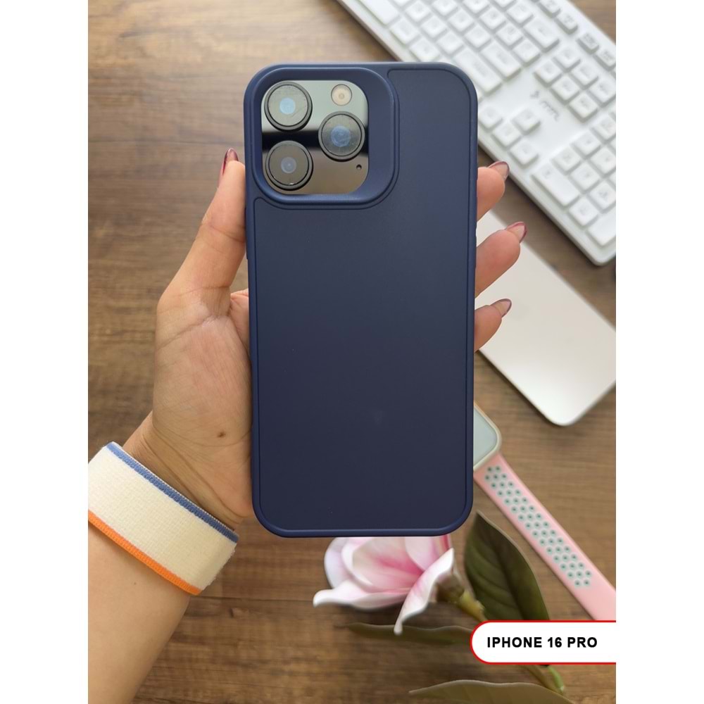 IPHONE 16 PRO RENK ATMAYAN KEEP SİLİKON KILIF - LACIVERT