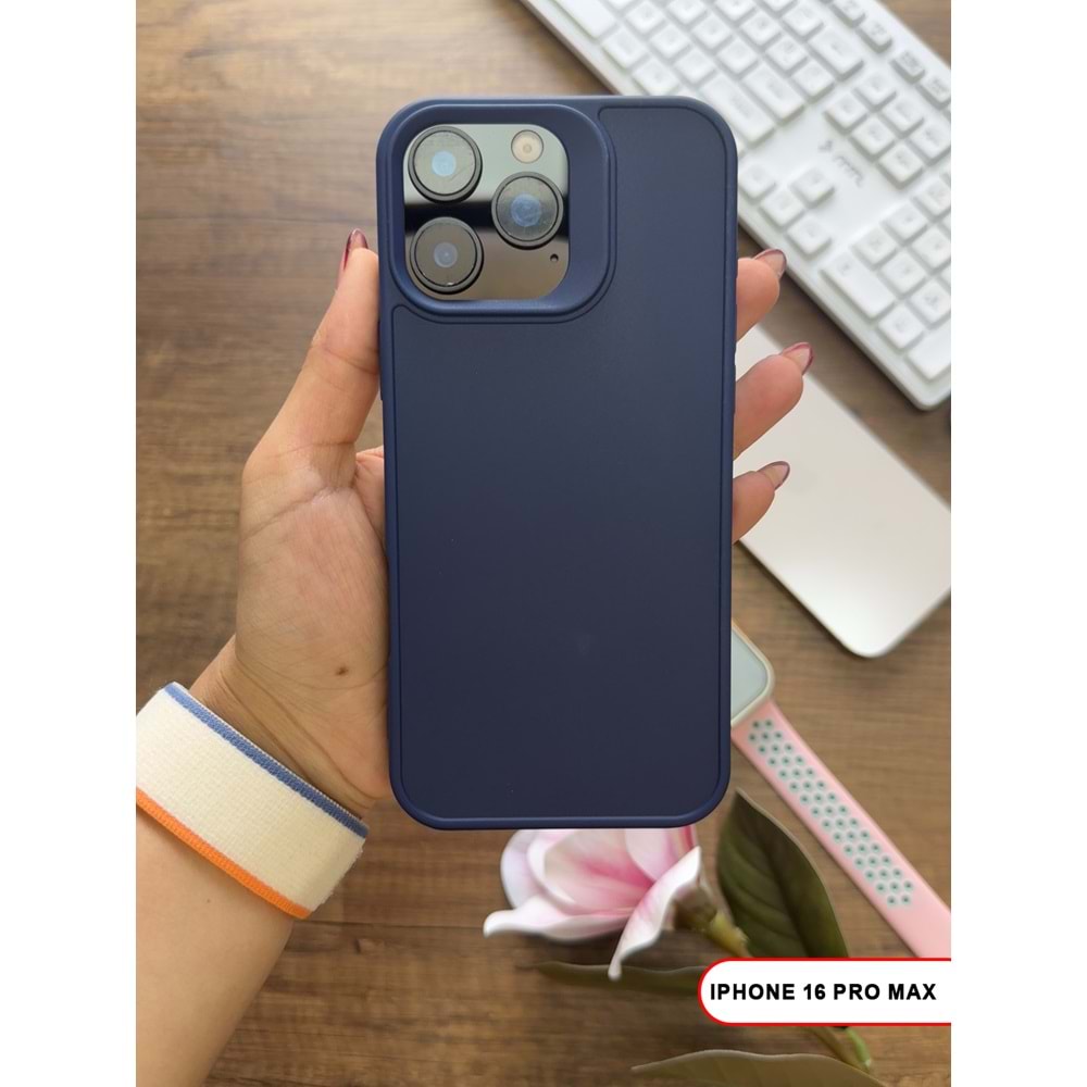 IPHONE 16 PRO MAX RENK ATMAYAN KEEP SİLİKON KILIF - LACIVERT