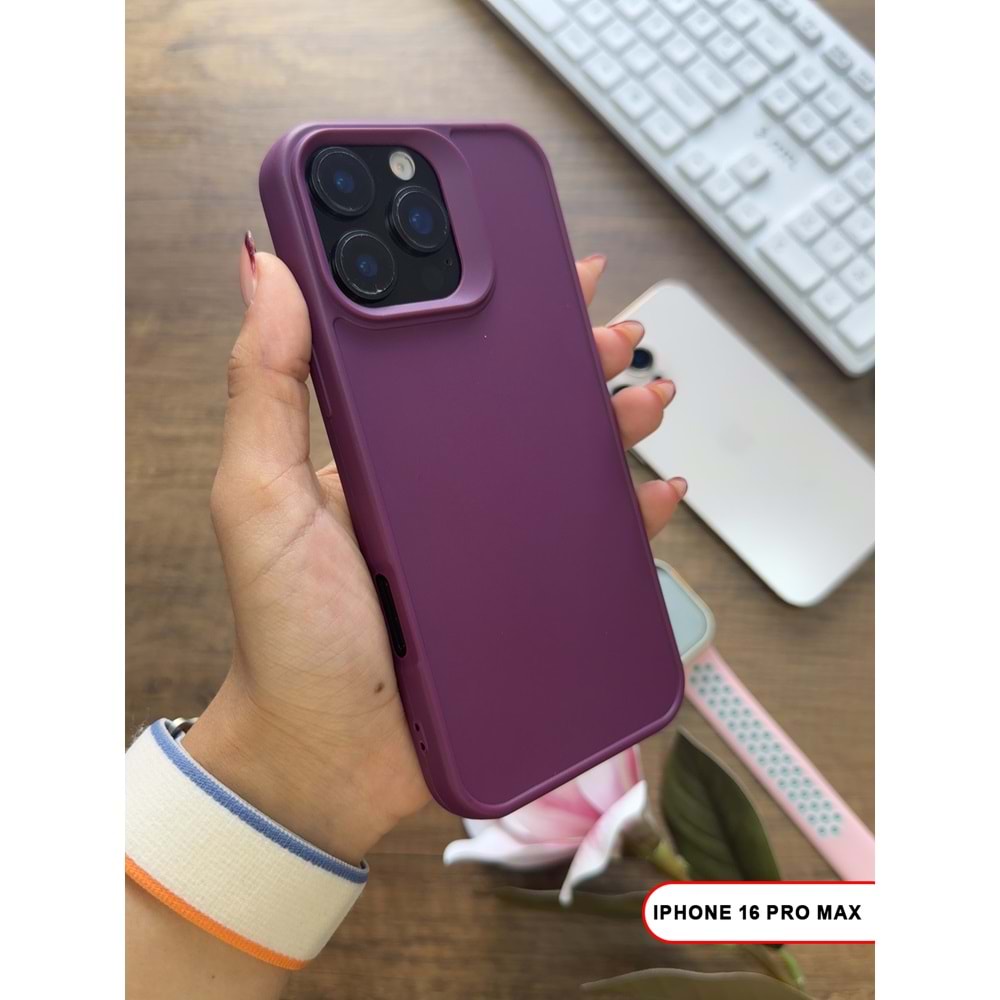 IPHONE 16 PRO MAX RENK ATMAYAN KEEP SİLİKON KILIF - MOR