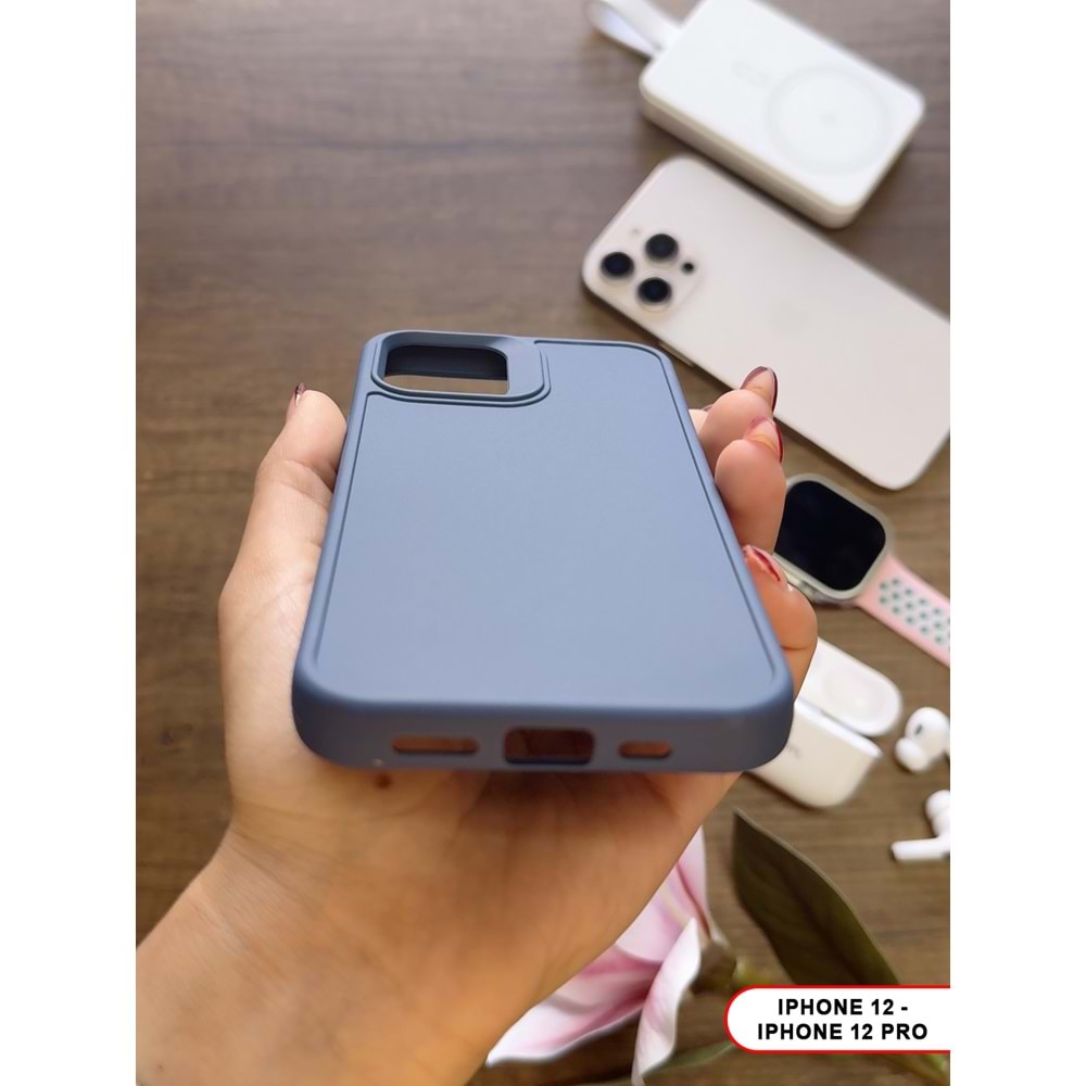 IPHONE 12 / 12 PRO RENK ATMAYAN KEEP SİLİKON KILIF - LACIVERT