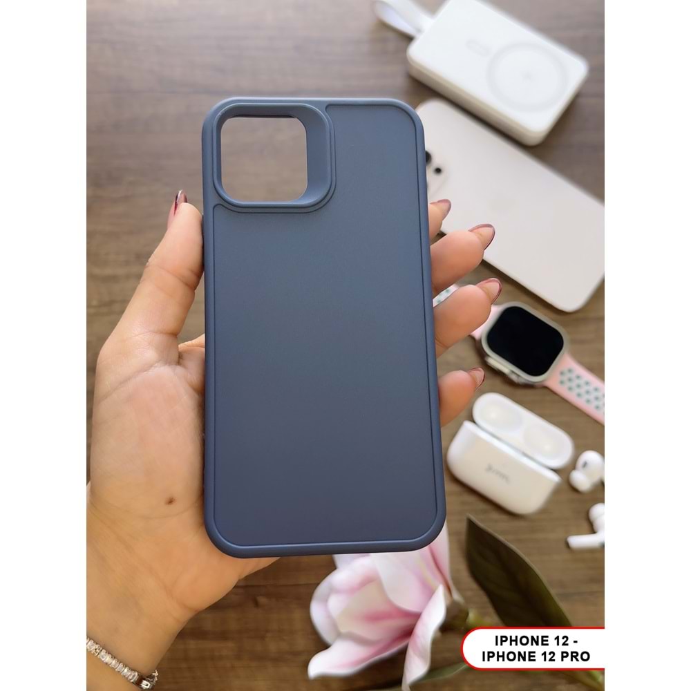 IPHONE 12 / 12 PRO RENK ATMAYAN KEEP SİLİKON KILIF - LACIVERT