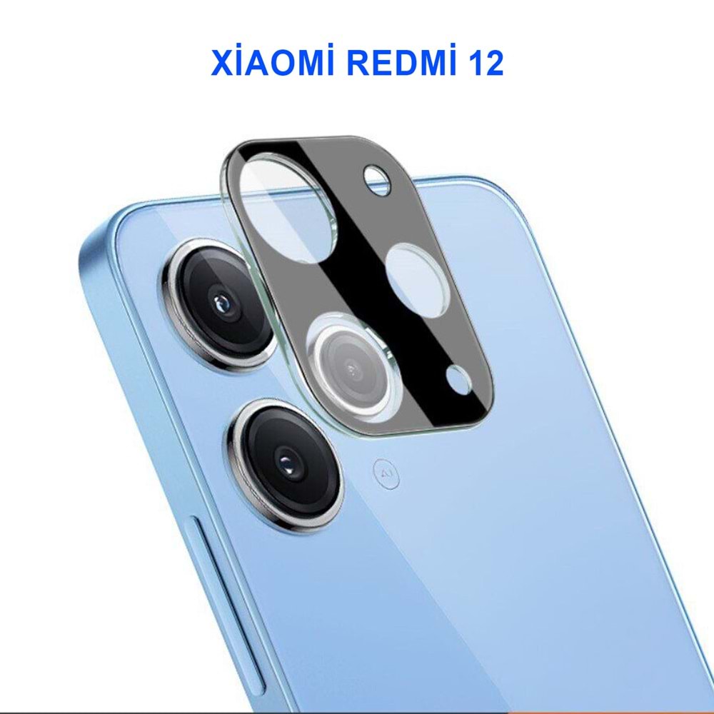 XİAOMİ REDMİ 12 KAMERA LENS KORUMA SİYAH