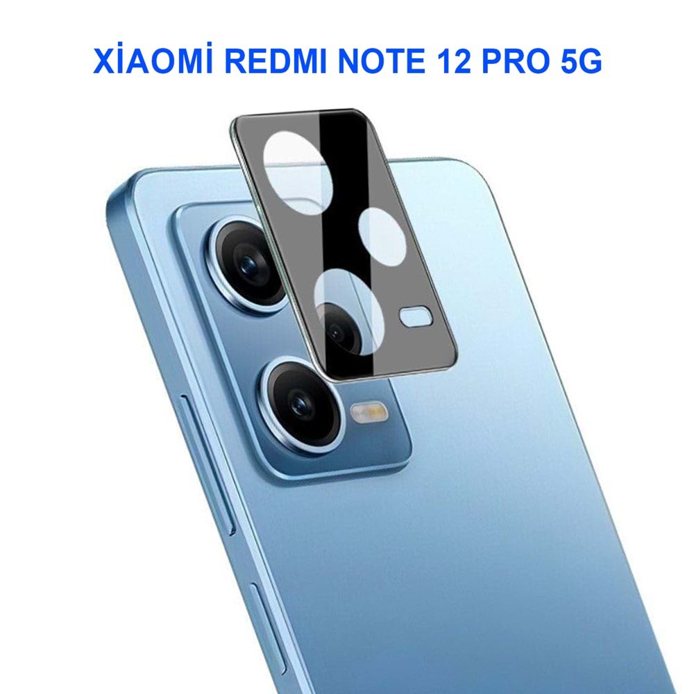 XİAOMİ REDMİ NOTE 12 PRO 5G KAMERA LENS KORUMA SİYAH