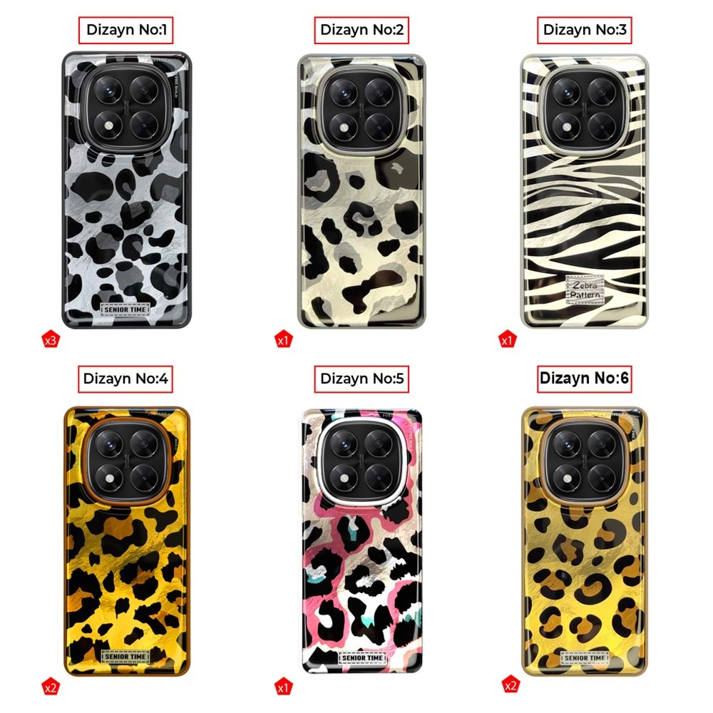 XİAOMİ REDMİ NOTE 14 PRO 4G LEOPAR DESENLİ LEO SİLİKON KILIF