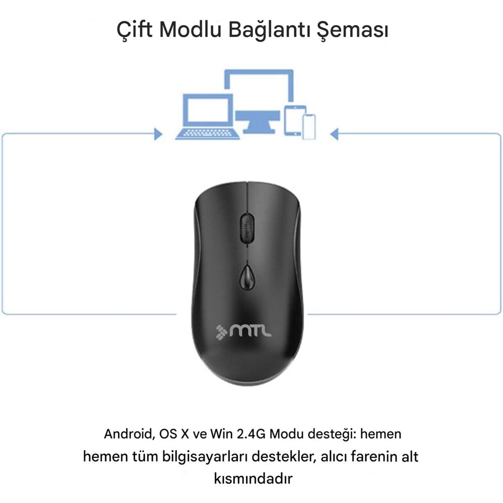 MT8124 BLUETOOTH & WİRELESS 2 in 1 MOUSE /100