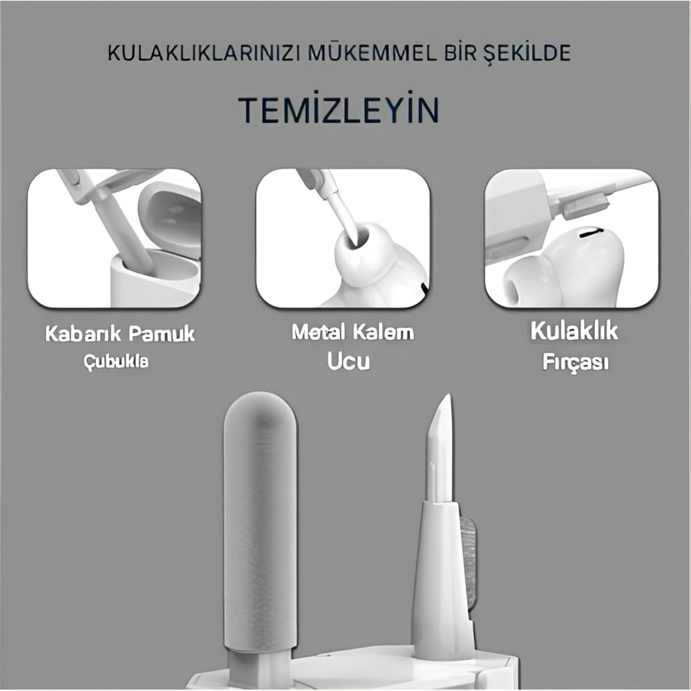 MT5610 8 in 1 KULAKLIK & KLAVYE TEMİZLEME KİTİ