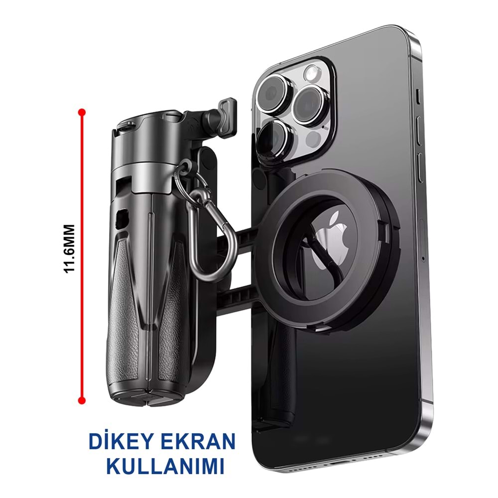 MT6633 ALL IN ONE MULTI MAGSAFE SELFİE ÇUBUĞU & TRİPOD