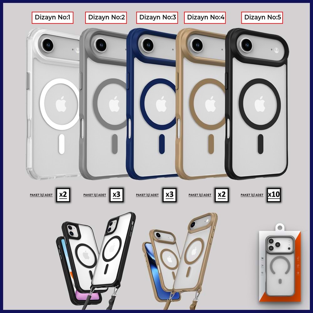 IPHONE 11 MAGSAFE UYUMLU ÖZEL BOYUN ASKI İPİ APARATLI SKY-101 TELEFON KILIF