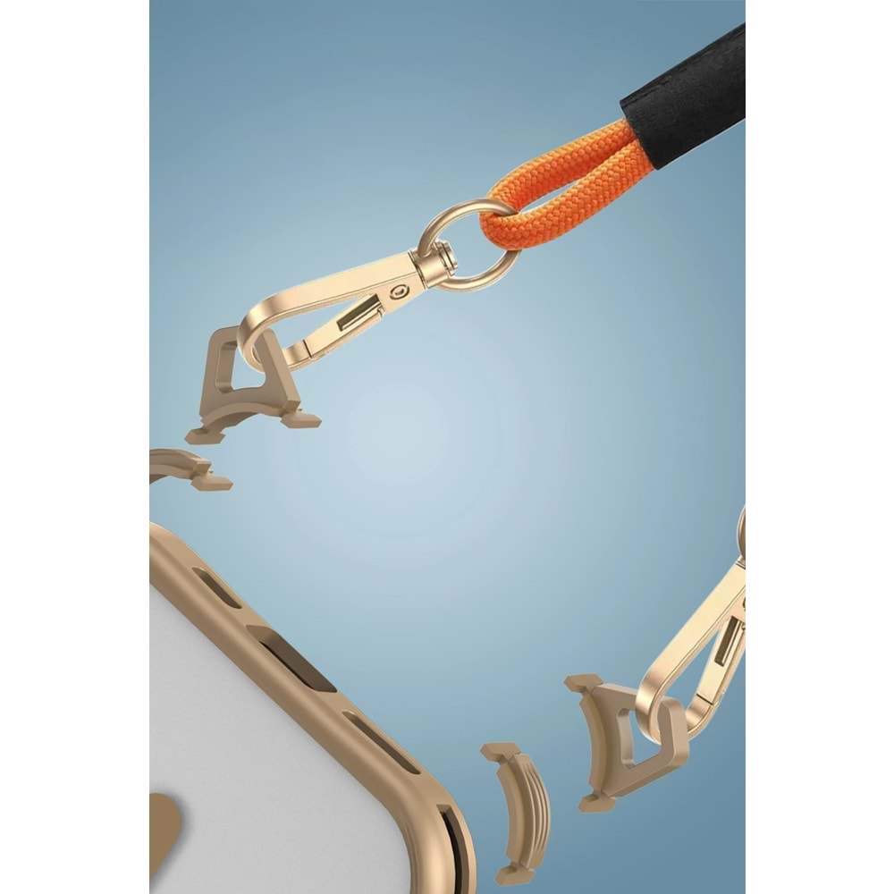 IPHONE 15 PRO MAGSAFE UYUMLU ÖZEL BOYUN ASKI İPİ APARATLI SKY-101 TELEFON KILIF