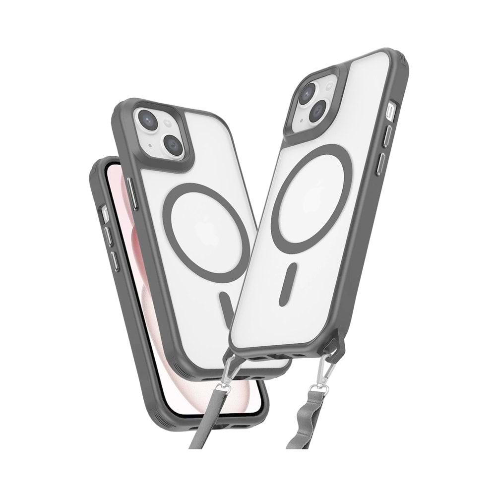 IPHONE 15 MAGSAFE UYUMLU ÖZEL BOYUN ASKI İPİ APARATLI SKY-101 TELEFON KILIF