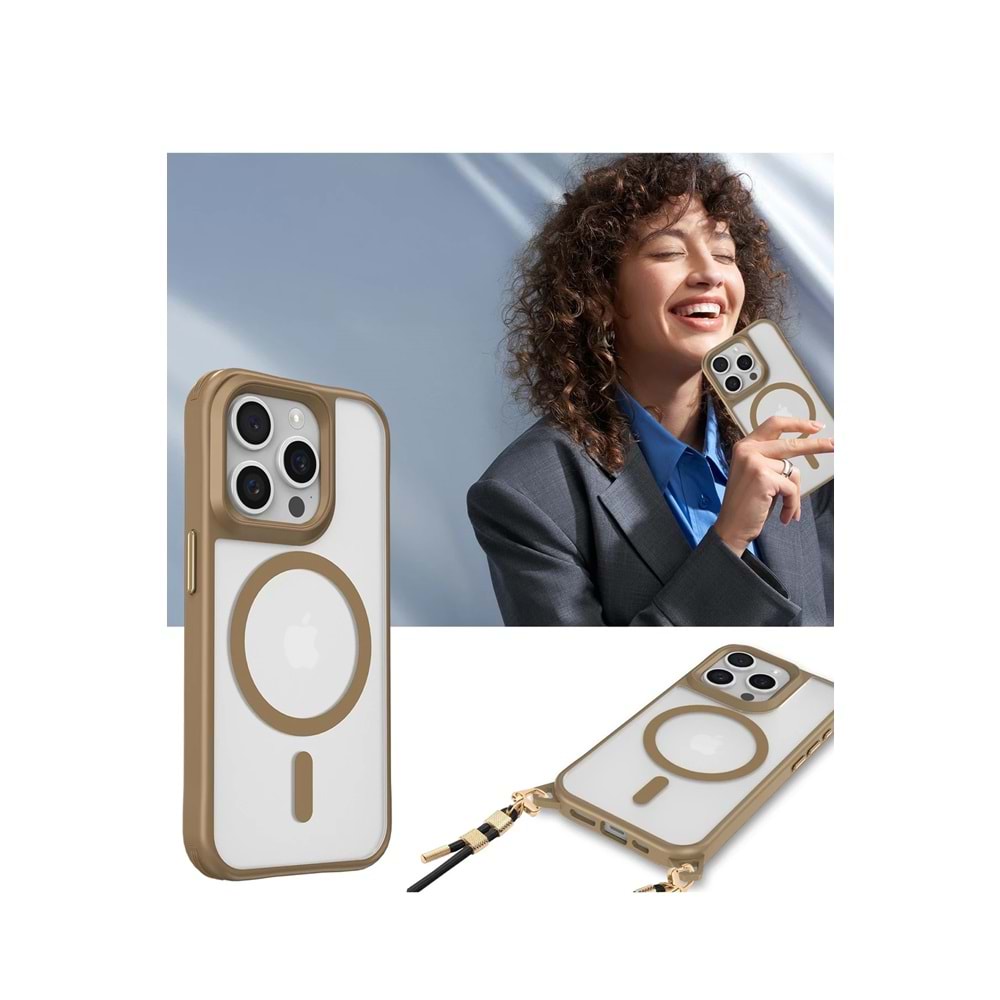 IPHONE 16 PRO MAX MAGSAFE UYUMLU ÖZEL BOYUN ASKI İPİ APARATLI SKY-101 TELEFON KILIF