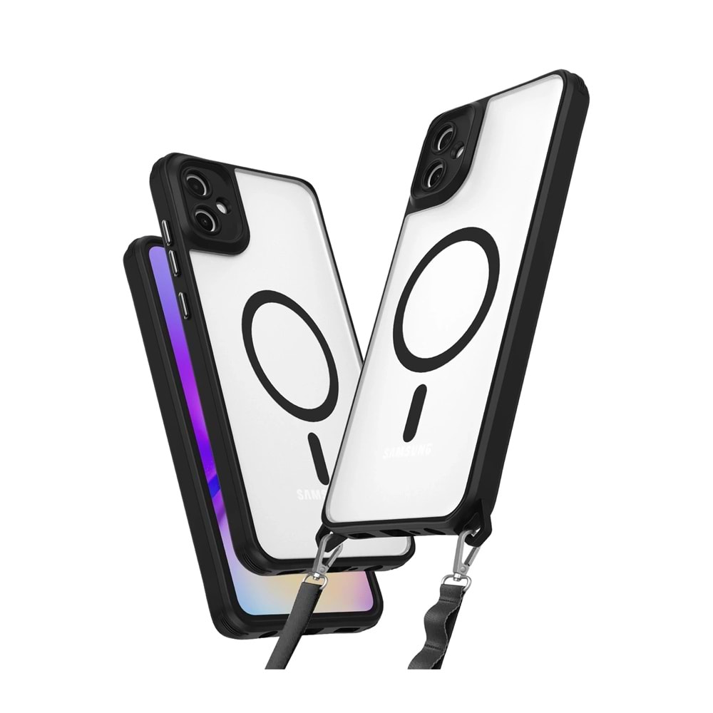 SAMSUNG A06 MAGSAFE UYUMLU ÖZEL BOYUN ASKI İPİ APARATLI SKY-101 TELEFON KILIF