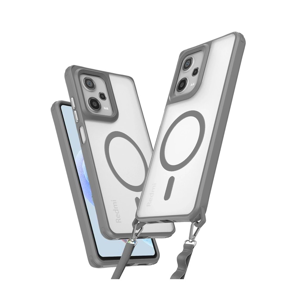 XİAOMİ REDMİ NOTE 12 PRO MAGSAFE UYUMLU ÖZEL BOYUN ASKI İPİ APARATLI SKY-101 TELEFON KILIF