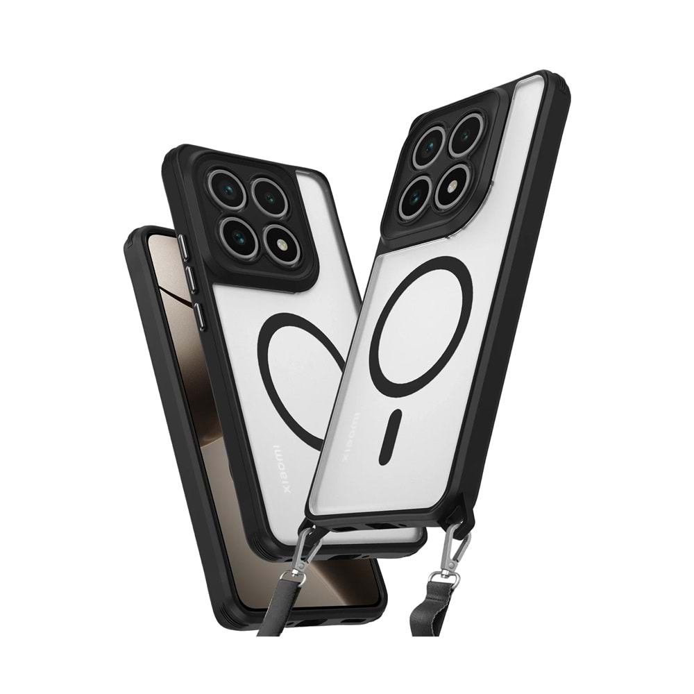 XİAOMİ Mİ 14T PRO MAGSAFE UYUMLU ÖZEL BOYUN ASKI İPİ APARATLI SKY-101 TELEFON KILIF