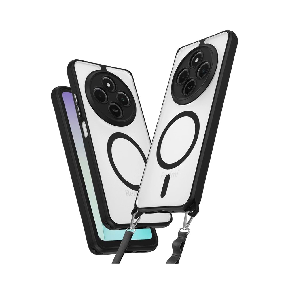 XİAOMİ REDMİ 14C MAGSAFE UYUMLU ÖZEL BOYUN ASKI İPİ APARATLI SKY-101 TELEFON KILIF