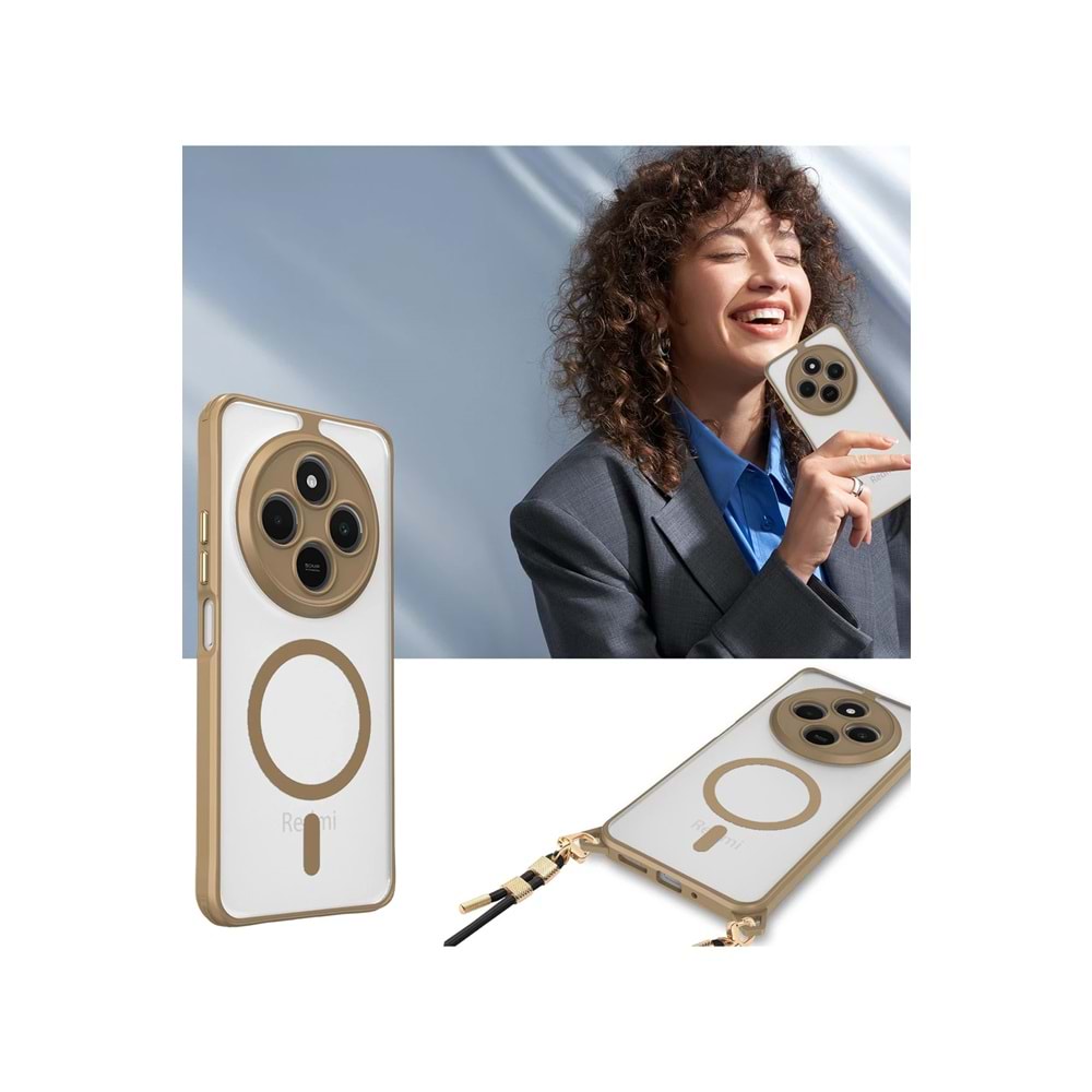 XİAOMİ REDMİ 14C MAGSAFE UYUMLU ÖZEL BOYUN ASKI İPİ APARATLI SKY-101 TELEFON KILIF