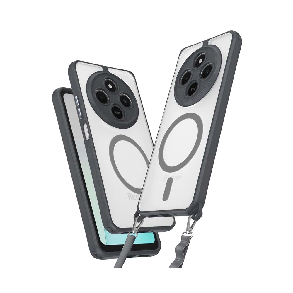 XİAOMİ REDMİ 14C MAGSAFE UYUMLU ÖZEL BOYUN ASKI İPİ APARATLI SKY-101 TELEFON KILIF