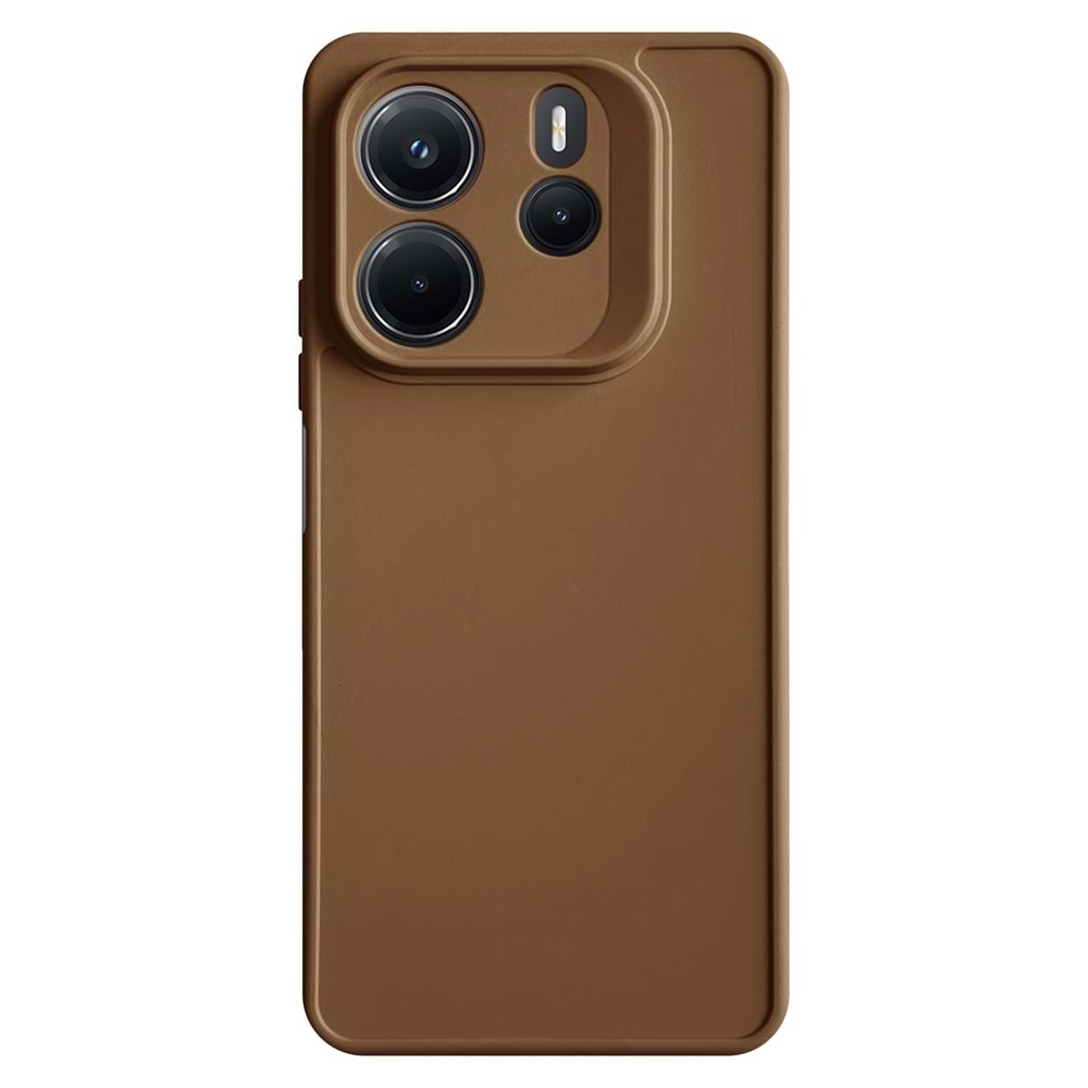 XİAOMİ REDMİ NOTE 14 5G RENK ATMAYAN KEEP SİLİKON KILIF - KAHVERENGİ