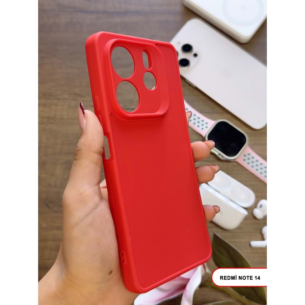 XİAOMİ REDMİ NOTE 14 5G RENK ATMAYAN KEEP SİLİKON KILIF - KIRMIZI