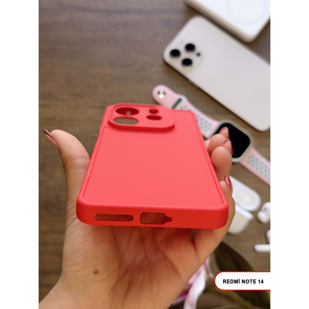 XİAOMİ REDMİ NOTE 14 5G RENK ATMAYAN KEEP SİLİKON KILIF - KIRMIZI