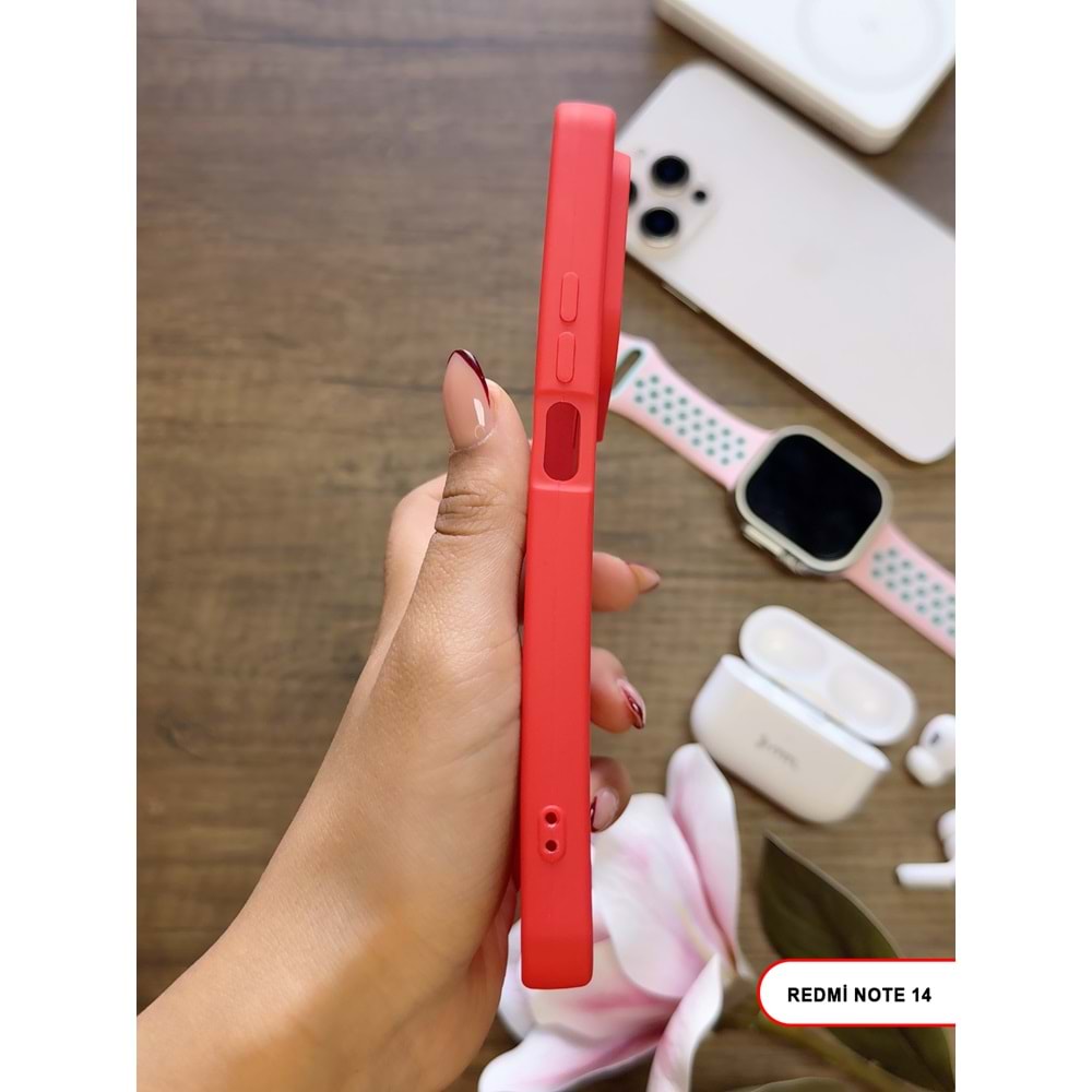 XİAOMİ REDMİ NOTE 14 5G RENK ATMAYAN KEEP SİLİKON KILIF - KIRMIZI