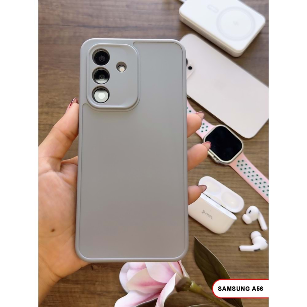 SAMSUNG A56 RENK ATMAYAN KEEP SİLİKON KILIF - GRI