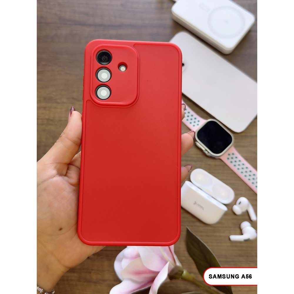 SAMSUNG A56 RENK ATMAYAN KEEP SİLİKON KILIF - KIRMIZI