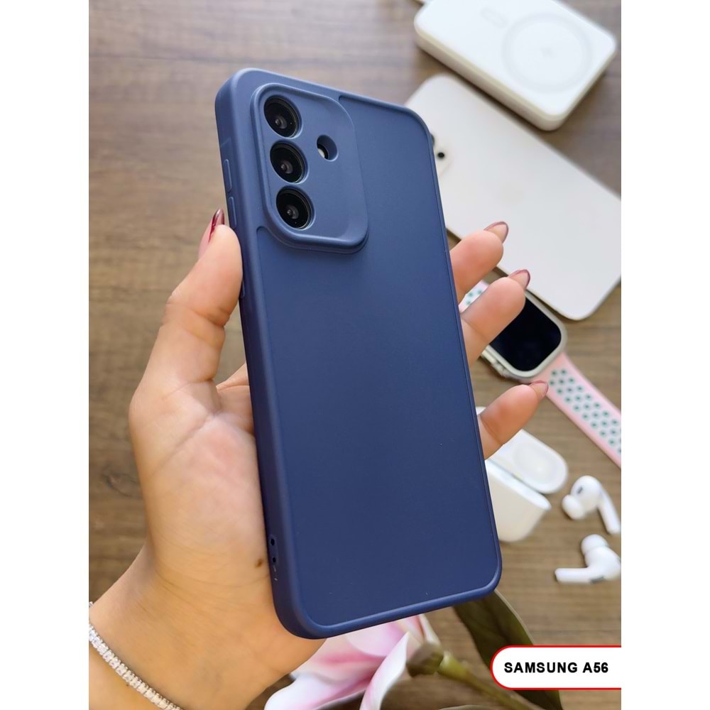 SAMSUNG A56 RENK ATMAYAN KEEP SİLİKON KILIF - LACIVERT