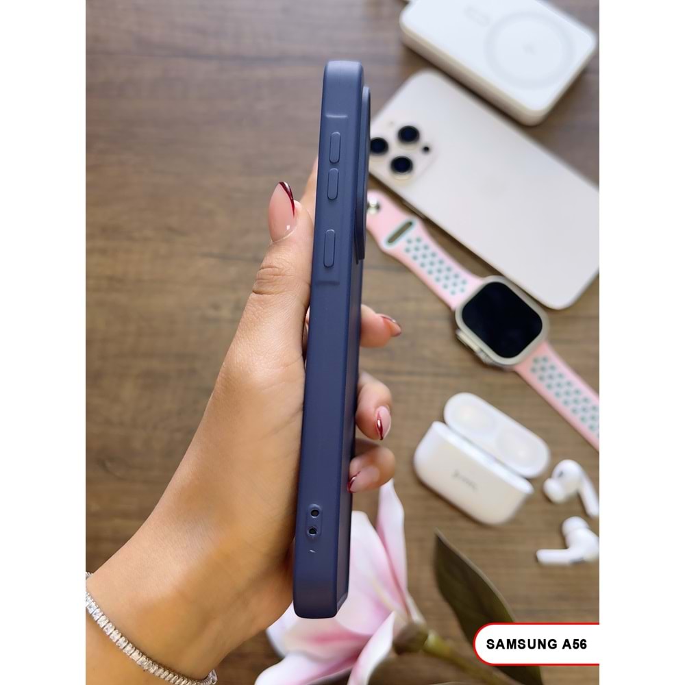 SAMSUNG A56 RENK ATMAYAN KEEP SİLİKON KILIF - LACIVERT